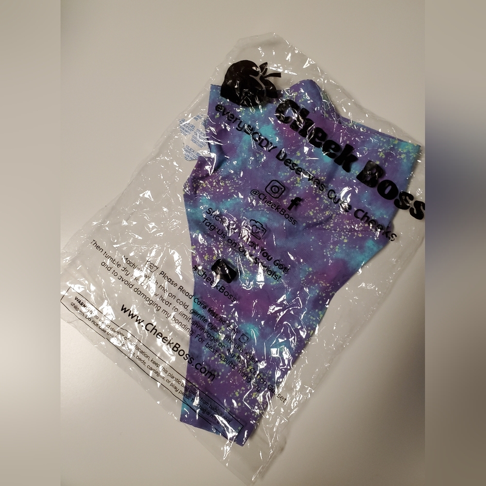 Cheekboss purple/teal Galaxy Thong